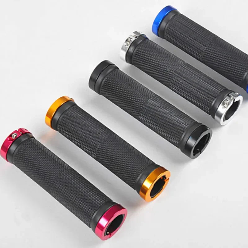 Tejesa 1 pair MTB BMX Road Cycling Handlebar Grips Anti-Skid Rubber Bicycle Grips Mountain Bike Lock On Bicycle Handlebars End Grips