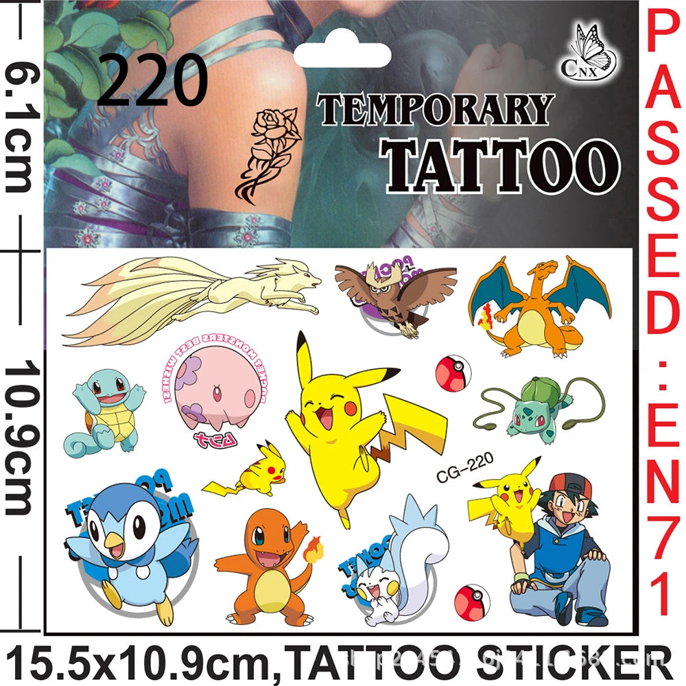Pokemon Pikachu Birthday Party Favors Gifts Slap Bracelets Stamps Tattoos Stickers Kids Goodie Bag Fillers Party Supplies Decora