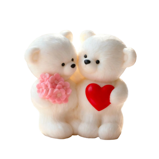 Hemasa Couple Bears Silicone Candle Mold/ Valentine's Day Handmade Gifts Aroma Gypsum Molds /Home Decoration Crafts Making