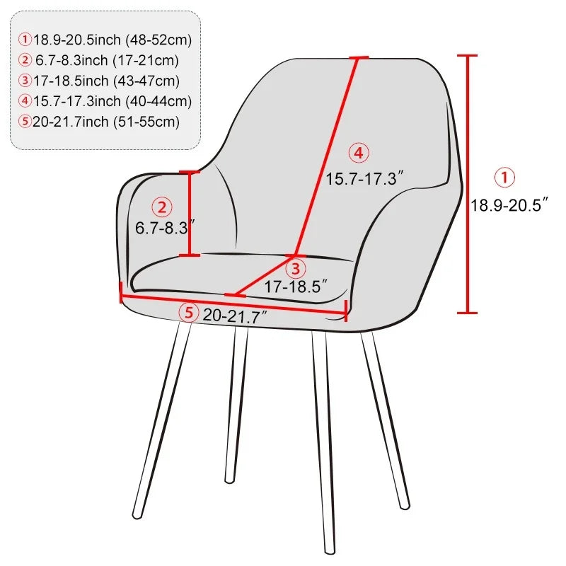 1/4/6pcs Elastic Polar Fleece High Arm Chair Covers Dining Adjustable Armchair Covers Hotel Bar Seat Slipcovers for Home Wedding
