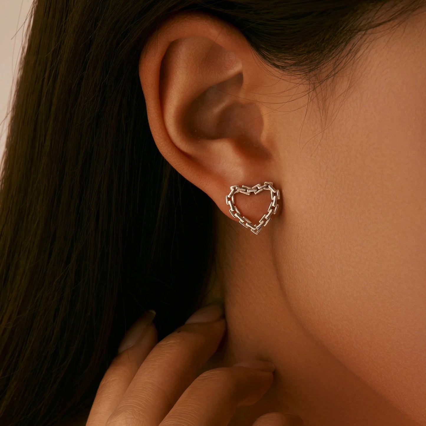 MODIAN Genuine 925 Sterling Silver Classic Hearts Lock Hoop Earrings For Women Romantic Earrings Fine Hypoallergenic Jewelry