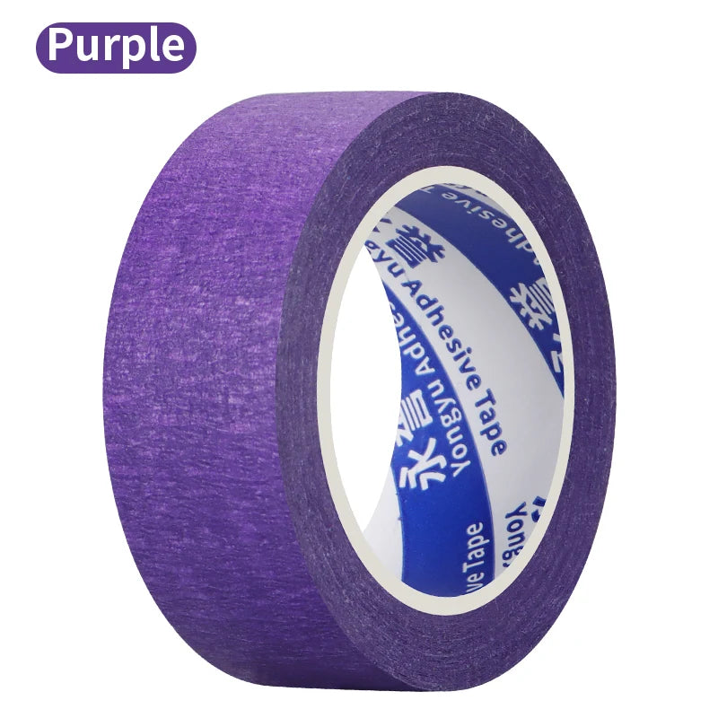 10/50m Color Masking Tape Black Decoration Masking Spray Paint Traceless Student Office Art Painting Sticker