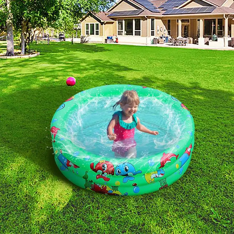 Hemasa Circular Swimming Pool Kiddie Swimming Pool Three-Layer Kiddie Toddler Outdoor Pool Design Quick Drainage For Girl/Boy Outdoor