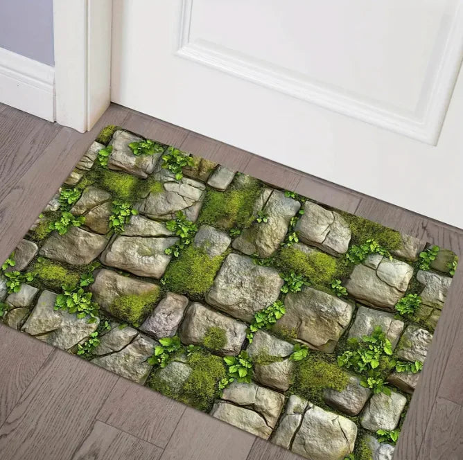 Tejesa  Rural Style Stone Rugs /Wall Design Welcome Floor Mat