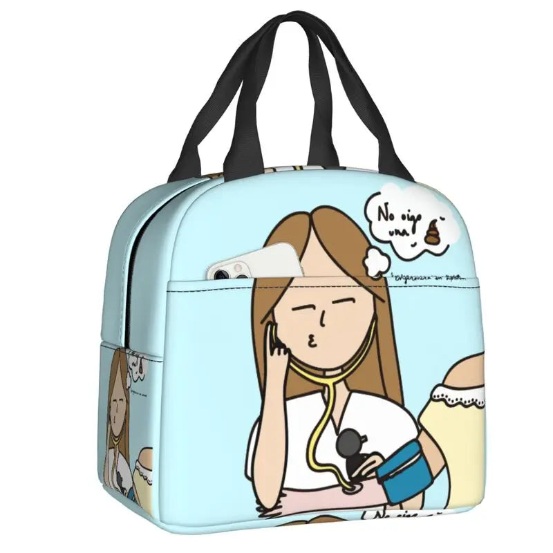 Hemasa  Nurse Lunch Bag Women Portable Cooler Thermal Insulated Lunch Box