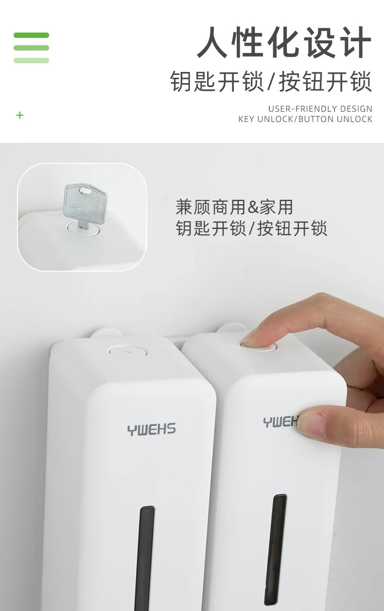 Tejesa 250ml wall hanging free punching manual bathroom soap dispenser hand soap shampoo hotel Hotel Shampoo Shower soap dispenser