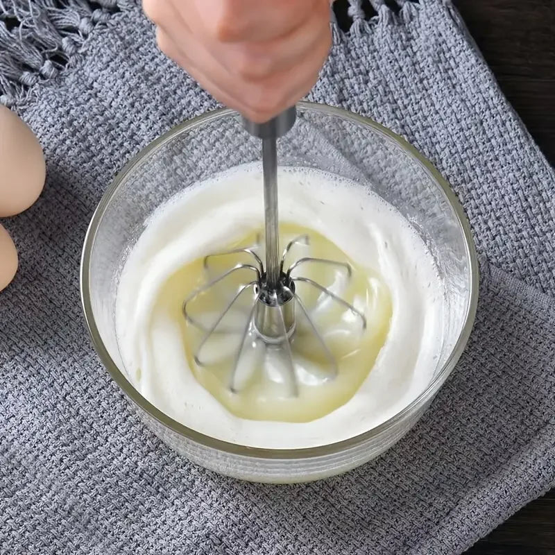 Hemasa Stainless Steel Egg Whisk Manual Hand Mixer Self Turning Egg Stirrer Kitchen Accessories Egg Tools