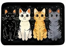 Tejesa Cute Print Kitchen Mat/Non-Slip Durable Machine Washable Soft Rug for Home Office Bathroom Decor