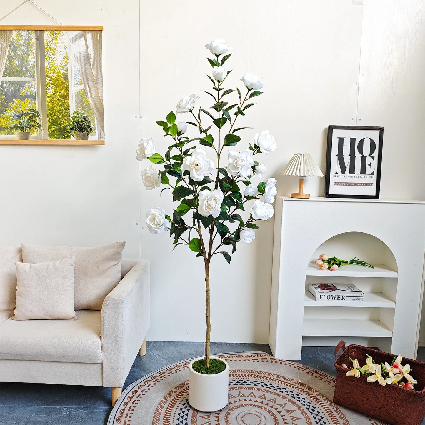 145-170cm New Artificial Rose Tree indoor house ornament fake plant for wedding home garden living room decor Christmas outdoor