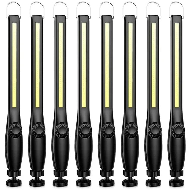 Hemasa 1-10pcs USB Rechargeable COB LED Flashlight Magnetic Work Light Hook Torch Portable Lantern Inspection Camping Car Repair Lamp