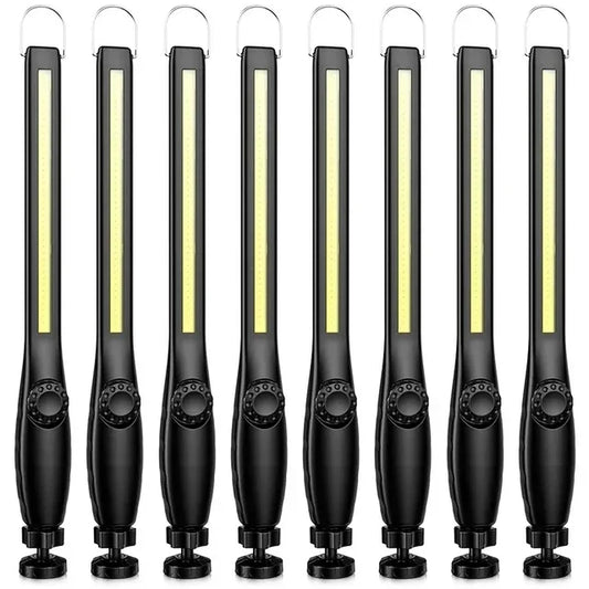 Hemasa 1-10pcs USB Rechargeable COB LED Flashlight Magnetic Work Light Hook Torch Portable Lantern Inspection Camping Car Repair Lamp