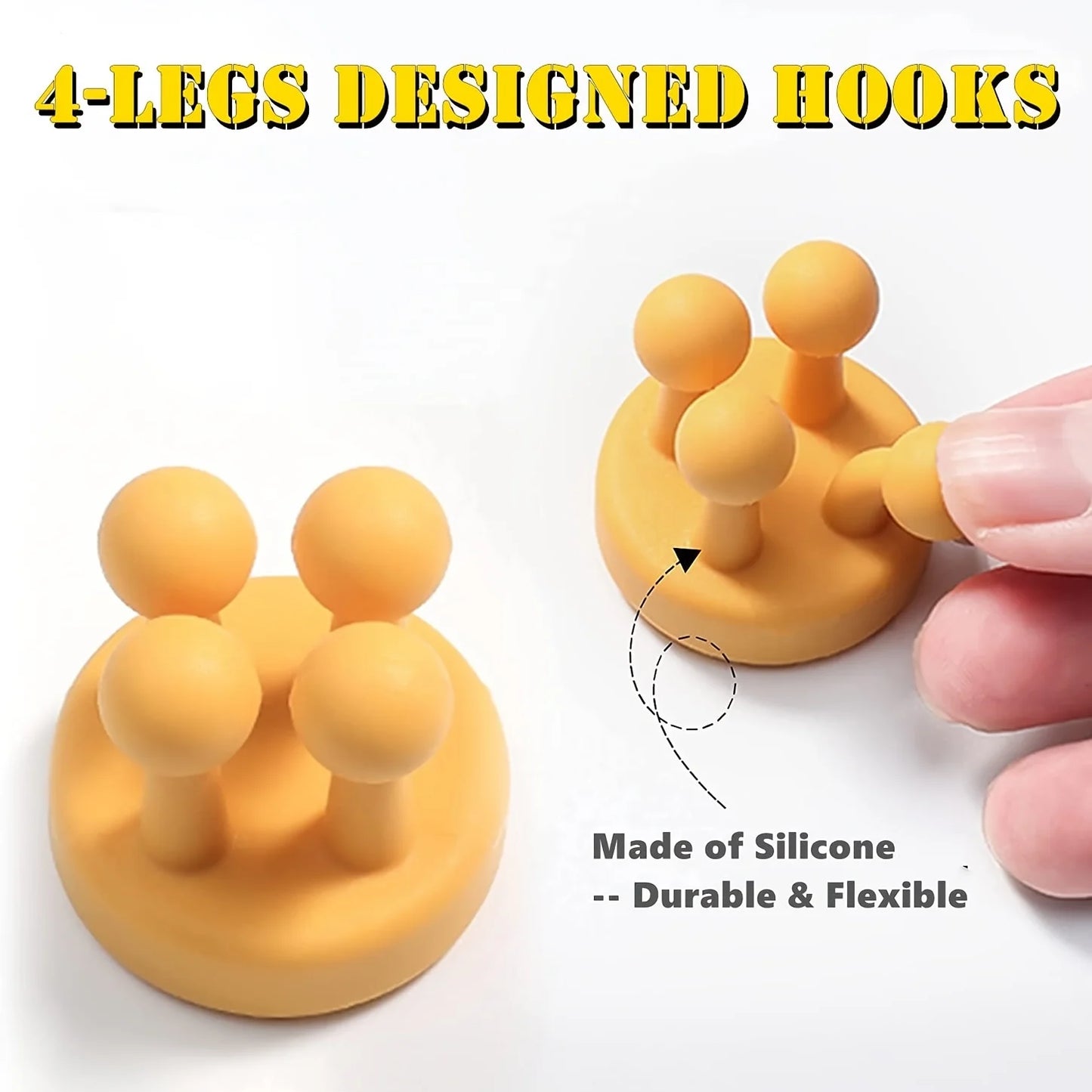 3pcs Adhesive Silicone Toothbrush Holders Wall Mounted Hanging Towels Keys Cables and Cords Kitchen and Bathroom Organization
