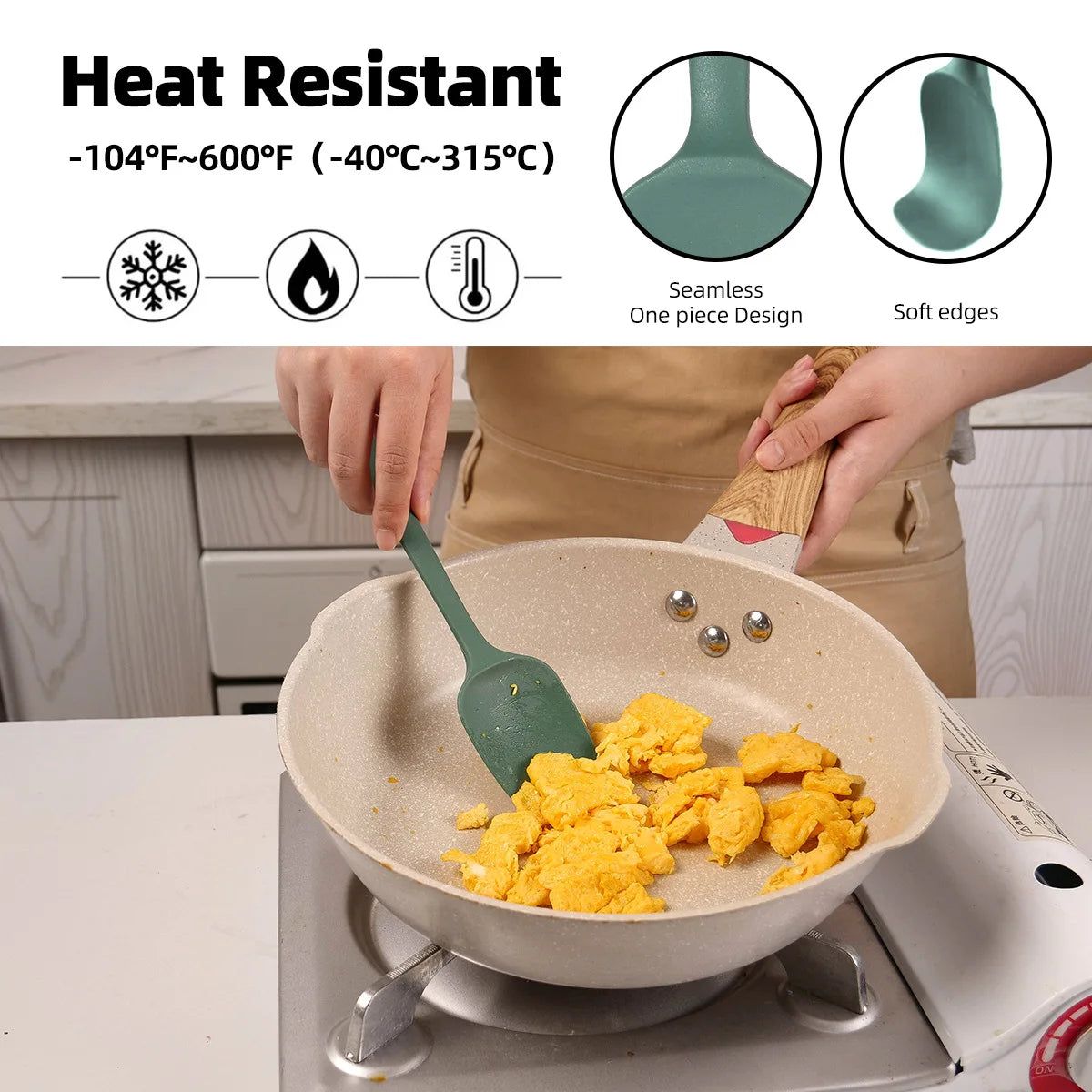 Hemasa 6/9 Pieces Silicone Bakeware Spatula Set Food /Non Stick Heat Resistant Spatulas