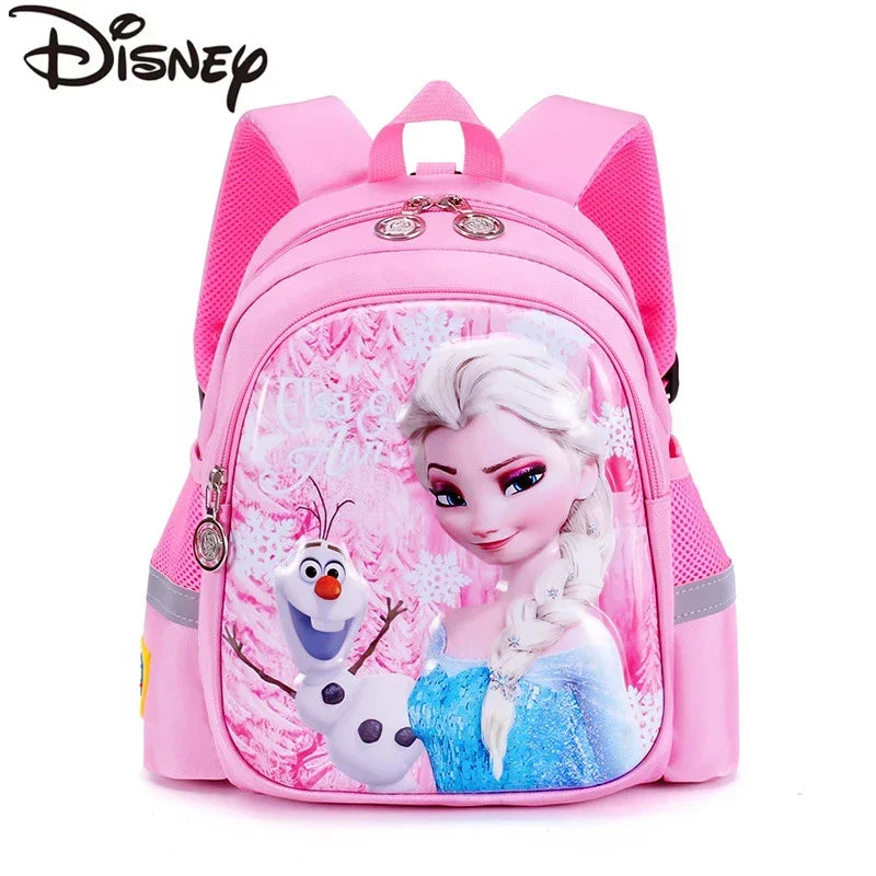 2025 New Disney Kindergarten School Bag Cartoon Elsa Backpack Fashion Boy Girl Baby Kids Backpack Frozen 2 Travel Luggage Bag