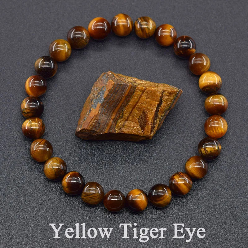 Natural Lemon Jade Bracelets Natural Yellow Stone Beads Bracelet for Men Women Geniune Ice Lemon Gem Elastic Jewelry Lover Gift