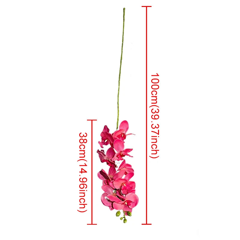 3D Silk Butterfly Orchid Artificial Flower Branch Home Vase Table Decor Wedding Outdoor Garden Bride Bouquets DIY Wreath Gift