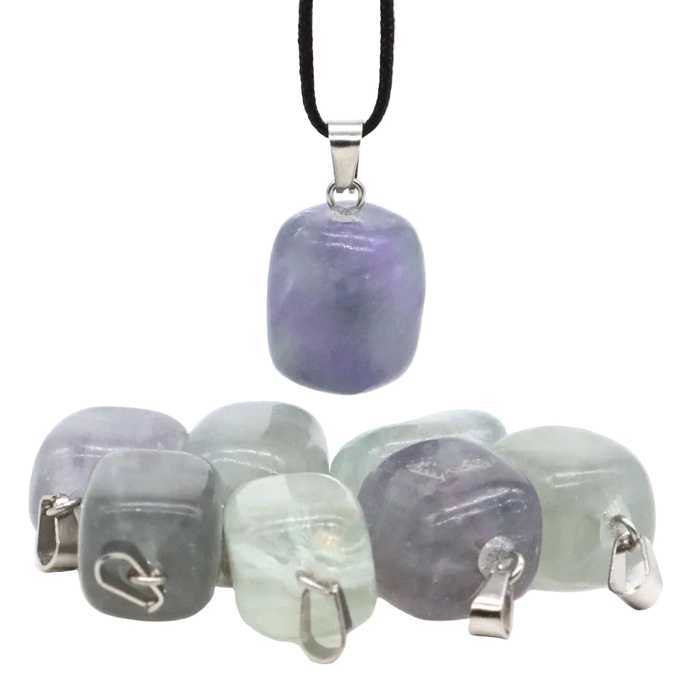 Natural Healing Irregular Tumble Stone Necklace Reiki Mineral Rose Quartz Tiger Eye Pendants for Women Men Jewelry Making Gifts