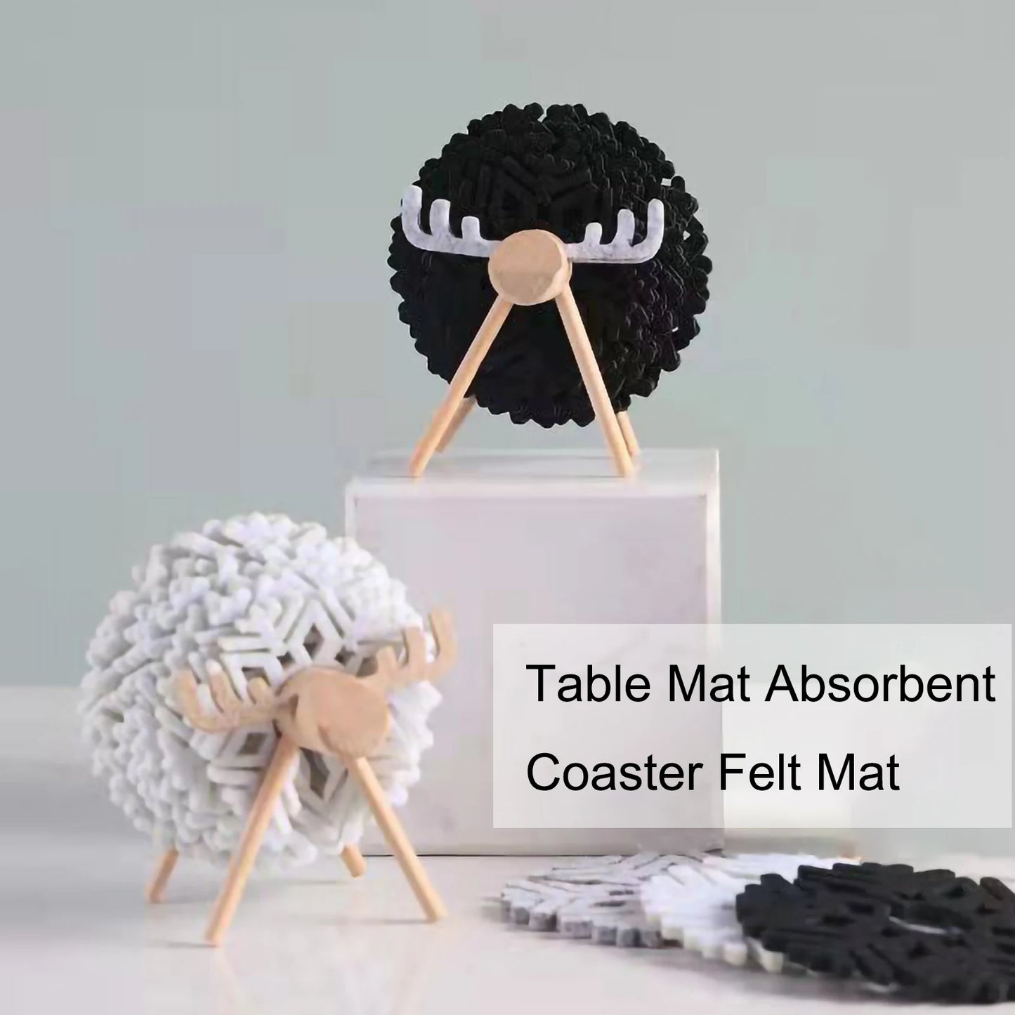 Hemasa Felt  Snowflake Shape  Coffee Coaster