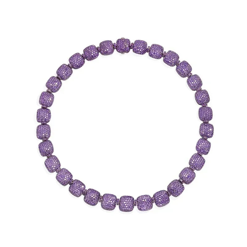 Tejesa 925 Silver December 2023 New Magenta Green Purple Diamond Earrings Necklace Bracelet Ring For Women Luxury Designer Jewelry