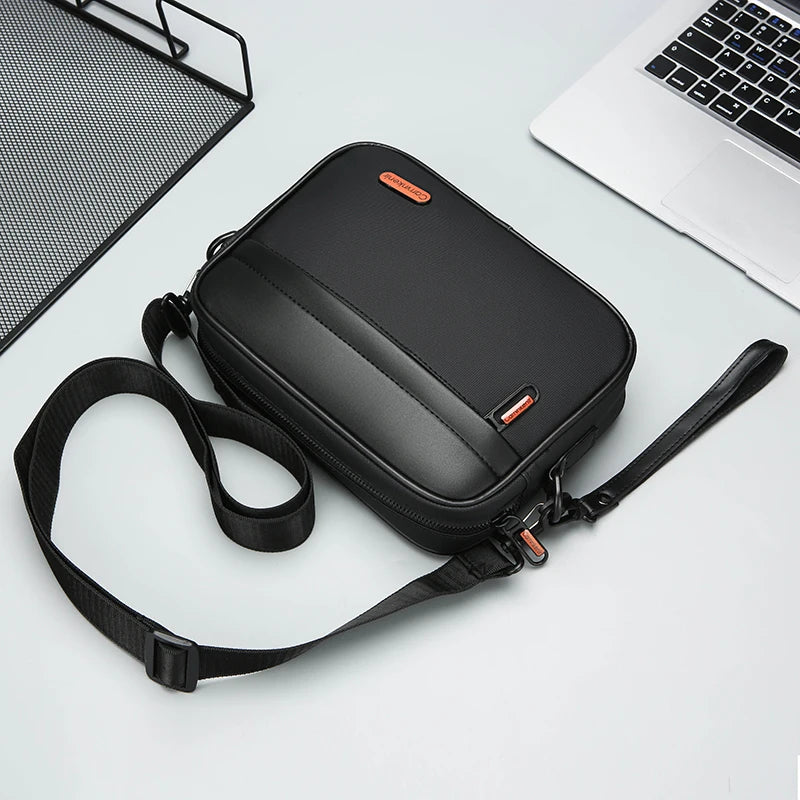 High Quality Soft PU Leather Male Small Shoulder Bag Fashion Men's Mini Handbag Casual Male Day Clutch Phone Bag