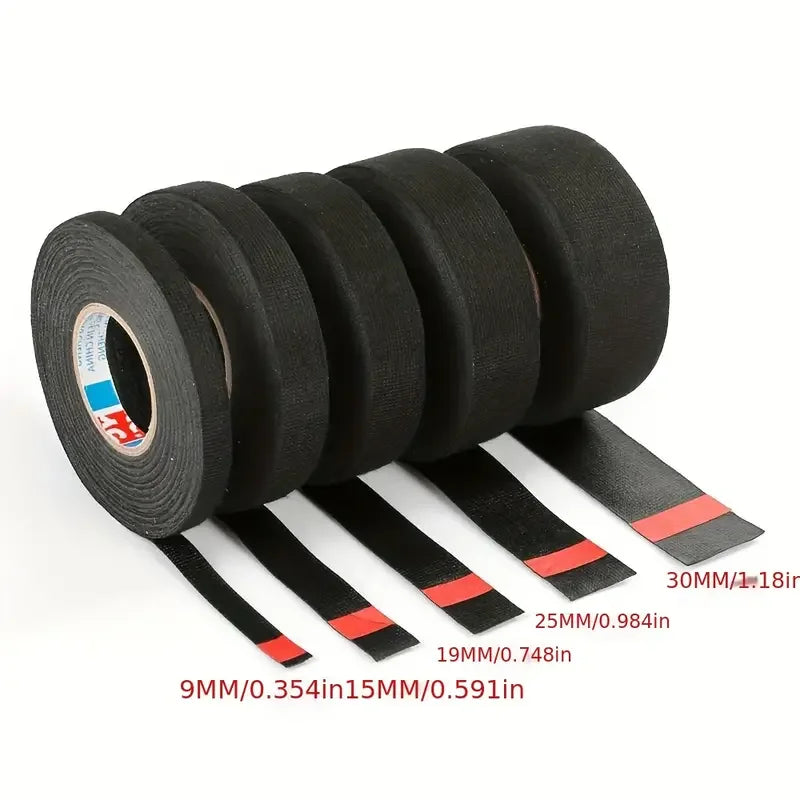 Electrical Tape Heat-resistant Harness Bundle Insulation Auto Wiring Fabric Cloth Wrap Waterproof Cable Organizer Adhesive Tapes