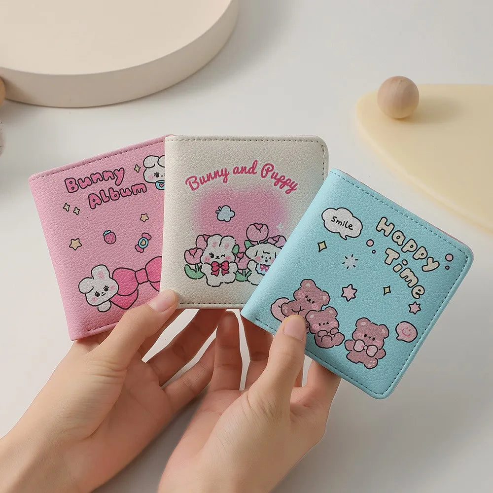 Creative Cartoon Student Wallets Portable Card Organizer Girls Card Holder Portable Coin Money Pouch Women Wallet Female Purses