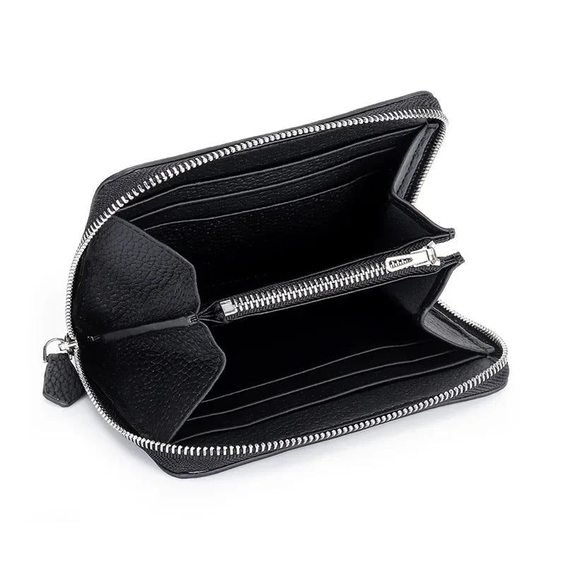 Tejesa  Genuine Leather Card Wallets Women Credit Card Holders Women Coin&ID Holder Female Organizer Business Card Holder