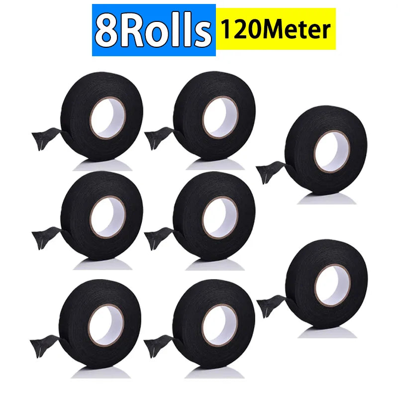 Tejesa Electrical Tape Heat Resistant Wiring Harness Fabric Waterproof  Automotive Insulating Adhesive Cloth for Cable Wire Wrap 1-10Pc