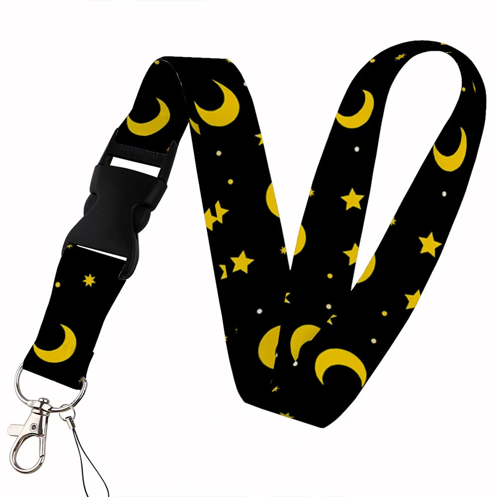 Tejesa Starlit sky Lanyard Keys Chain Badge Holder ID Credit Card Pass Hang Rope Lariat Mobile Phone Charm