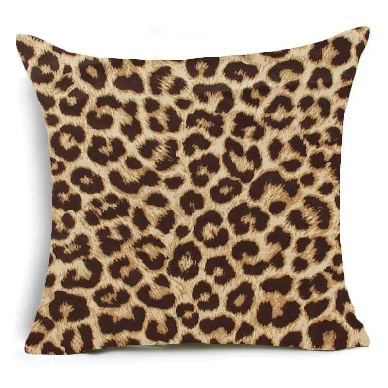 Hemasa  Animal Print Throw Pillow Case /Leopard Tiger Zebra Cow Snake Cushion Covers for Home Sofa Chair Decorative Pillowcases