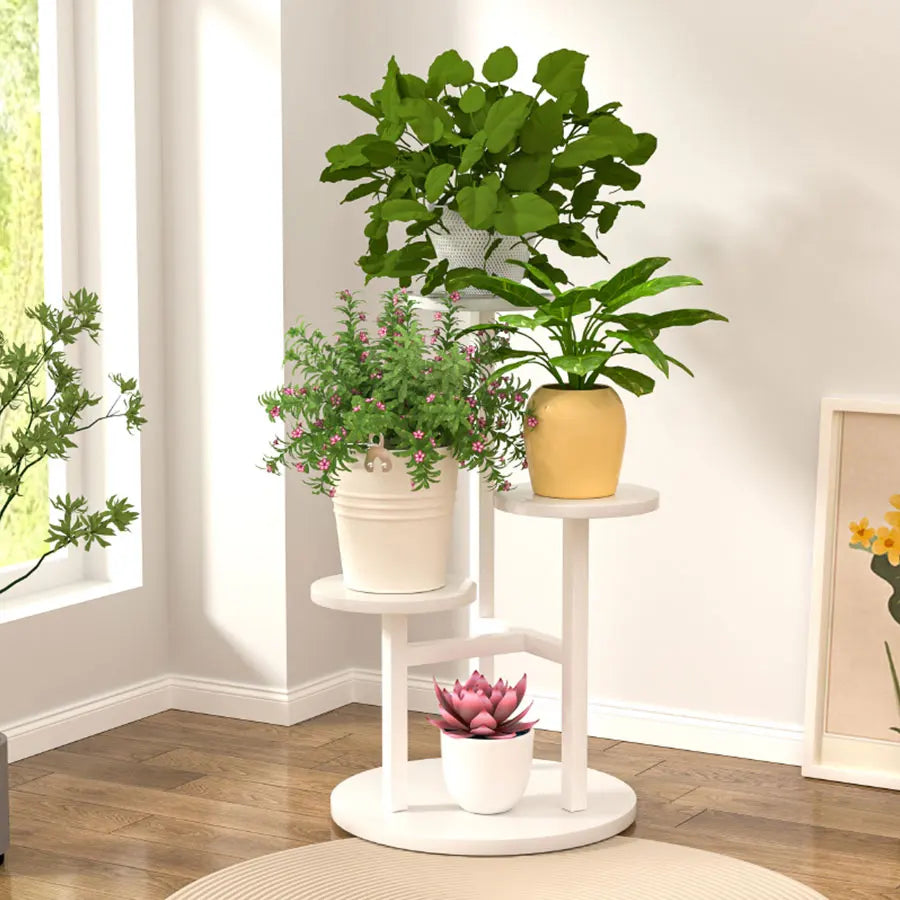 Plant Stand And Flower Stand Multiple Wooden Shelf Stand For Flowers Indoor Outdoor Pot Shelf Display Stand Support For Plants