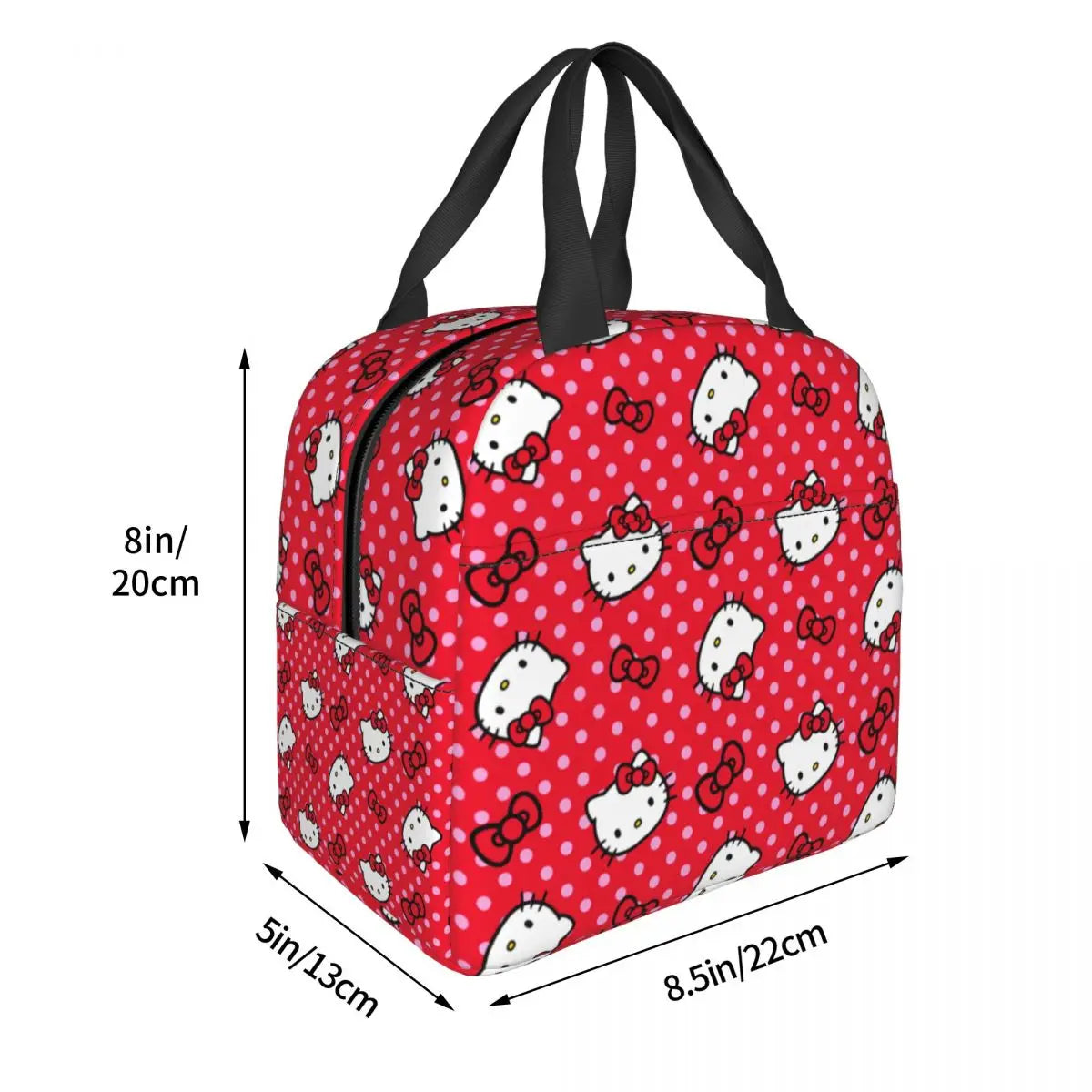Custom Sanrio Hello Kitty Insulated Lunch Bag for Work School Leakproof Thermal Cooler Lunch Box Women  Food Container Tote Bags