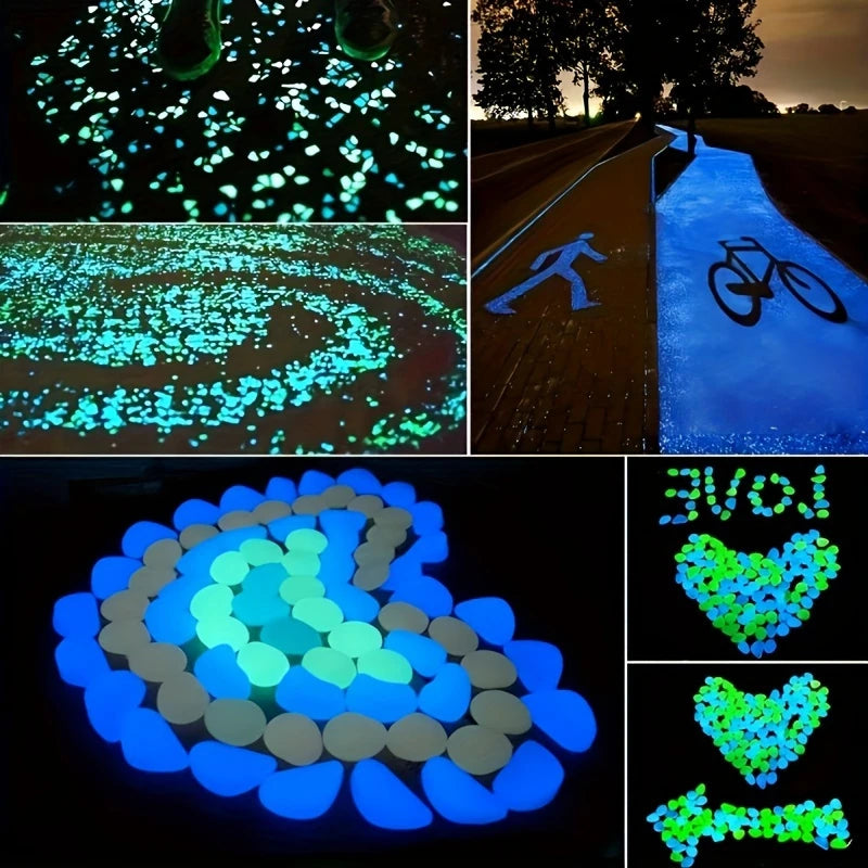 2000PCSGlowing Pebbles Outdoor Garden Decoration Potted Micro Landscape Ornaments Courtyard Glowing Gardening Supplies500-1000PC