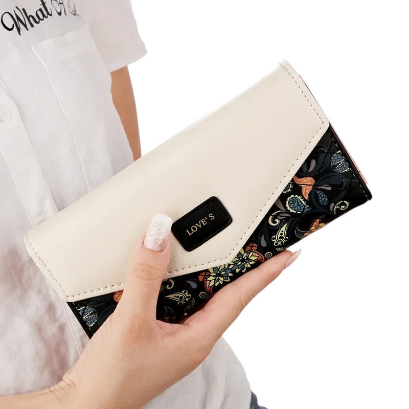 Tejesa   Womens Ladies Envelope Pu Leather Card Button Clutch Purse Long Wallets Money Bag