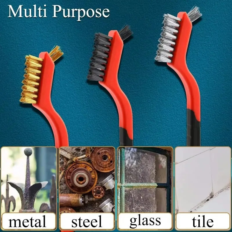 Tejesa Mini Brush Set Of Three Kitchen Brushes For Gas Hoods Grease And Stain Removal Cooktop Cleaning Tools
