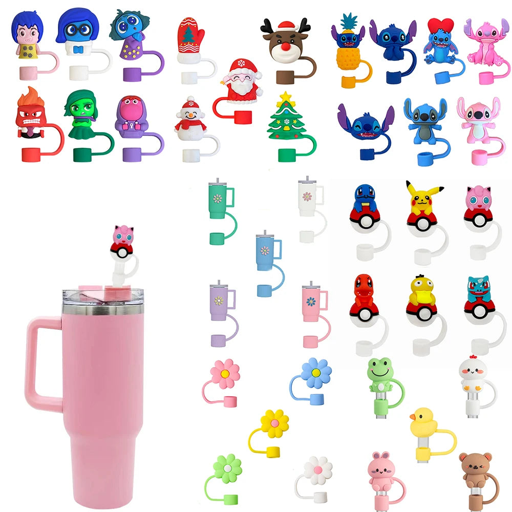 Hemasa Reusable 10mm Silicone Straw Topper Compatible With Dust-Proof Straw Tips Lids