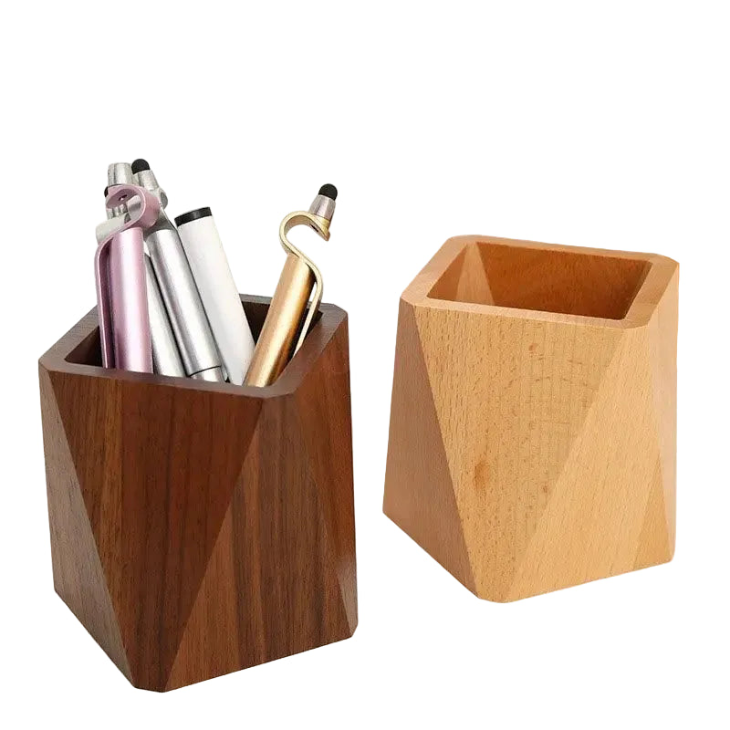Tejesa  oden pen holder, solid wood office desktop, high-end stationery storage ornament