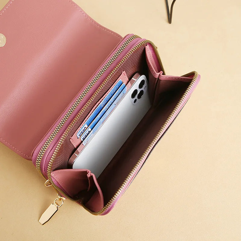 Multifunctional Women Wallet Crossbody Cell Phone Purse Shoulder Messenger Bag Ladies Coin Purse Card Holder Key Clutch Handbag