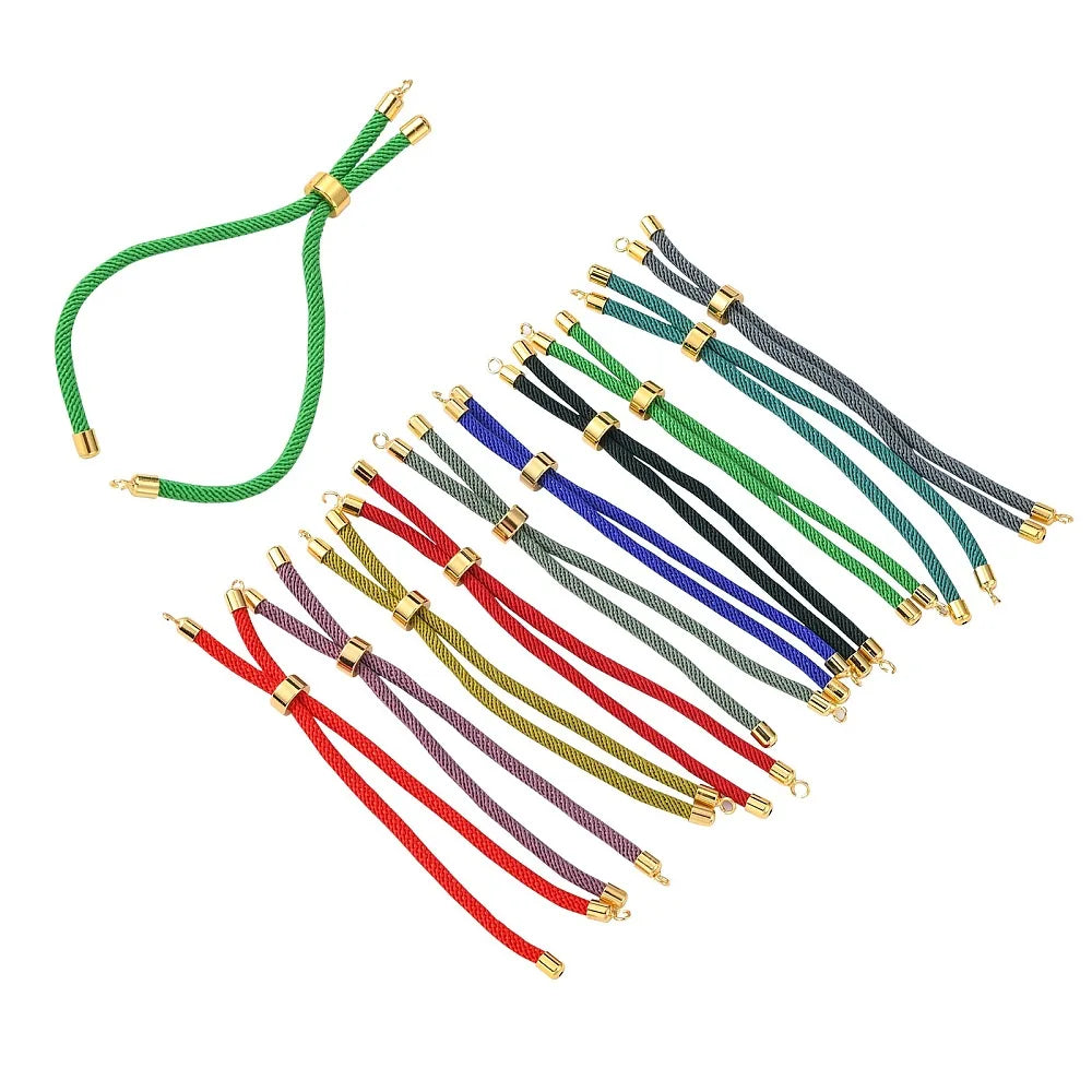 Tejesa 10Pcs Nylon Twisted Cord Bracelet /Adjustable Bracelets for women/Girls