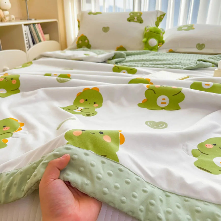 KDJEIKZ Summer Thin Comforter Ultra-Soft Air Conditioned Four Seasons 3D Beanie Comforter/Duvet/Blanket Bed 150 Single comforter