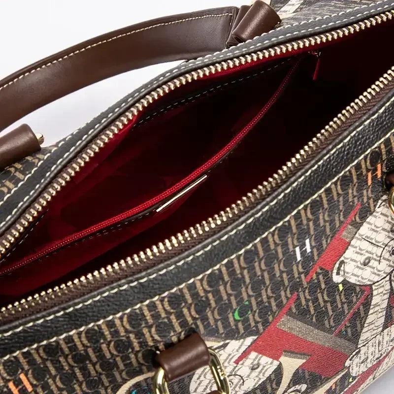 CH Women's Commuter Crossbody Bag 2025 Spring New Colorful Printed Women's Handbags Monogram Bronze Fashion Luxury Design