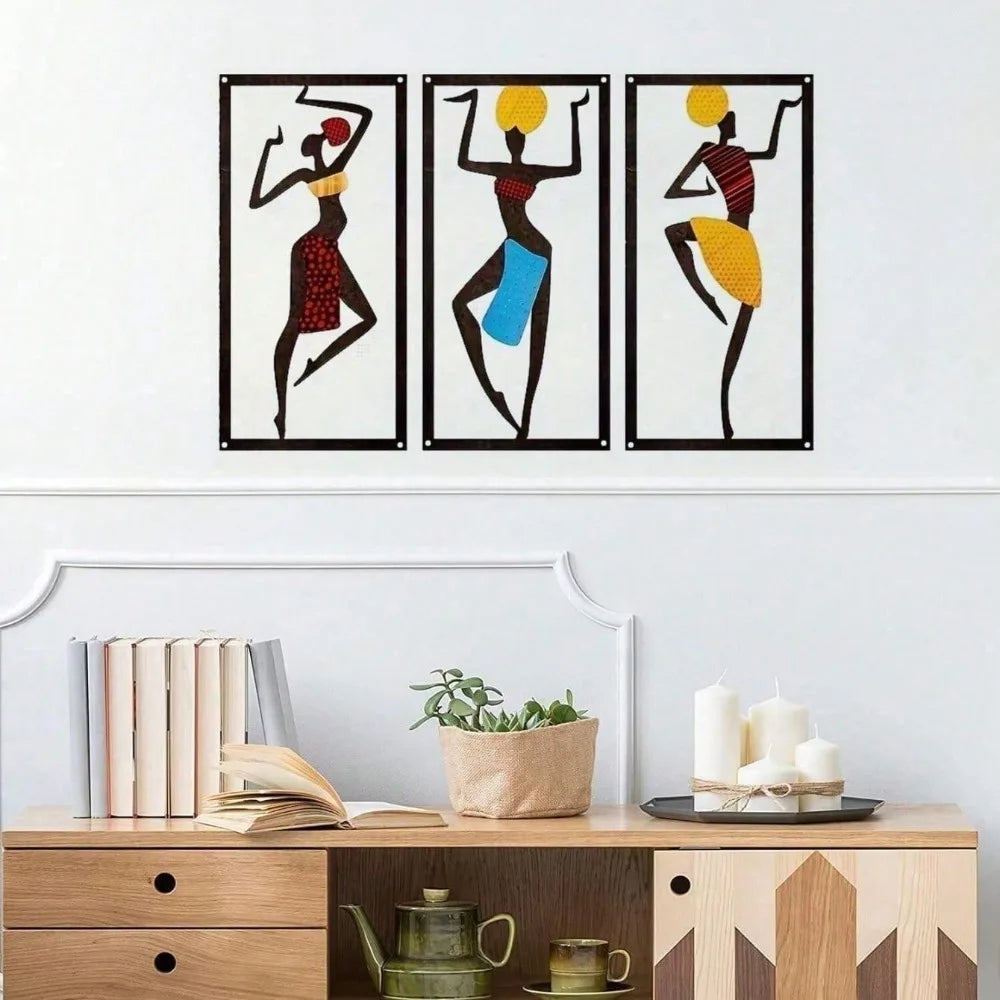 Hemasa Boho Chic Brand Bohemian Macrame Wall Hanging - African Dancer Sculpture, Mid-Century Fiber Art For Living Room /Bedroom/ Home