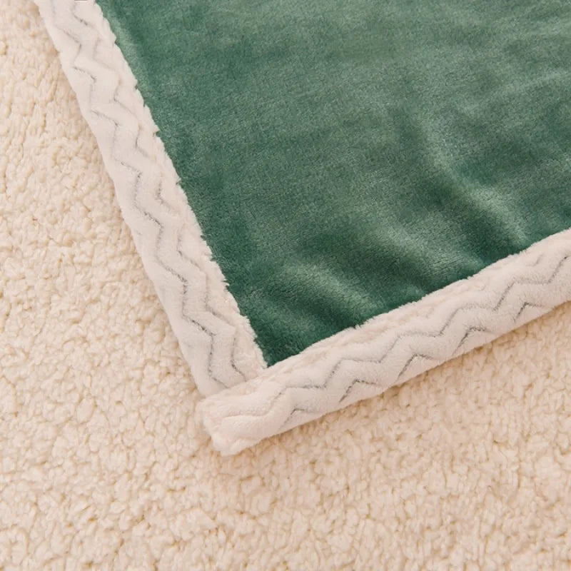 Solid Flannel Blankets for Beds Soft Warm Fluffy Faux Fur Mink Throw Solid Color Sofa Cover Bedspread Lightweight Blanket