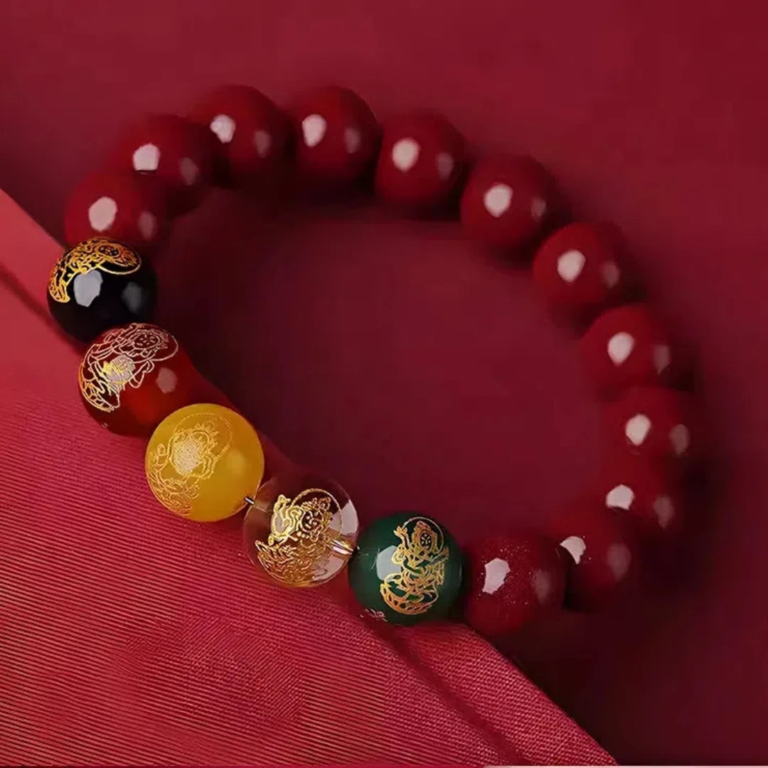 Tejesa Chinese-Style Five Elements Bracelet Symbolizing the Five Gods of Wealth Attracting Good Fortune And Essential for Success