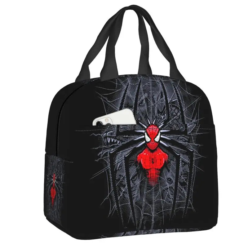 Custom Spider Man Lunch Bag Portable Cooler Thermal Insulated Lunch Box for Outdoor Camping Travel Multifunction Food Bento Box