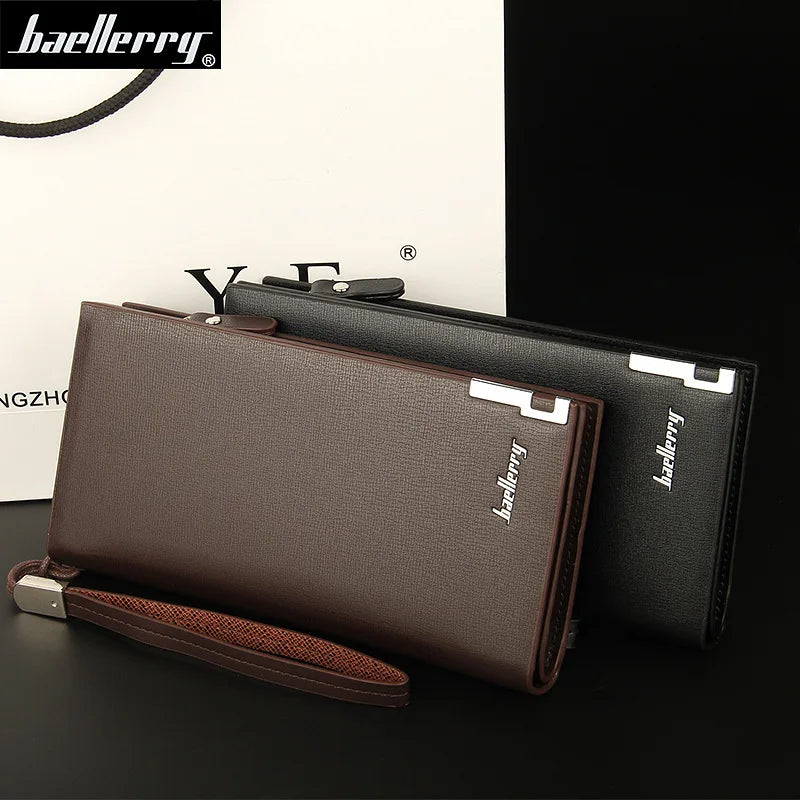 Hemasa  Large Capacity Zipper Handbag Card Holder Clutch Wallet For Men