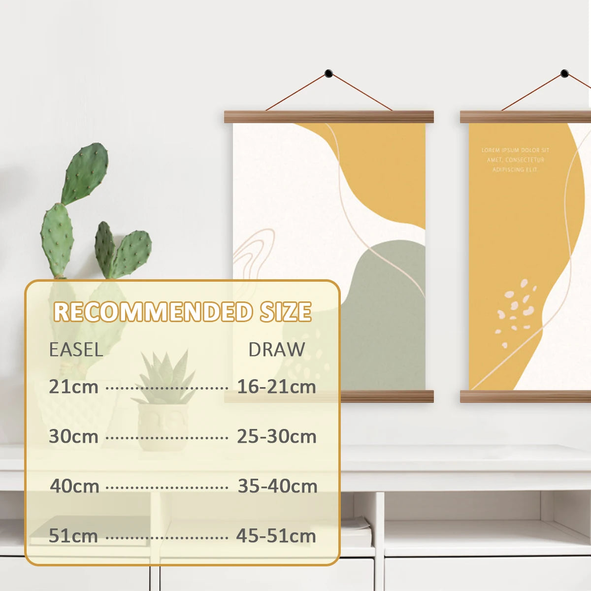 4pcs Picture Poster Hanger Frames Magnetic DIY Wood Hanging Rod Photo Wall Art Canvas Prints Painting Hang Rack Home Decor Easel