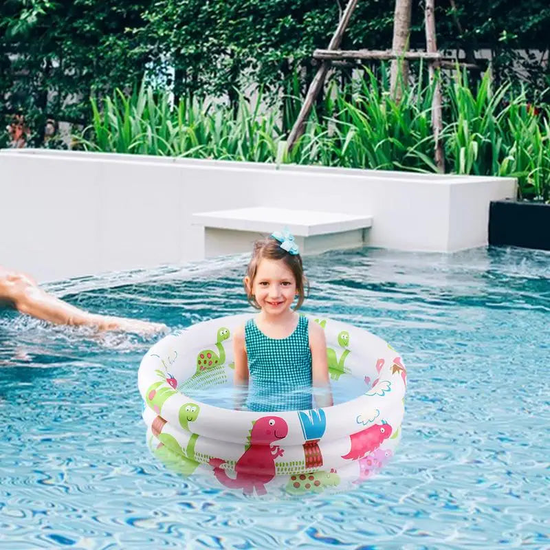 Hemasa 60/90cm Inflatable Baby Swimming Pool Portable Children Soft PVC Round Paddling Pool  for Toddler for  outdoor /Garden