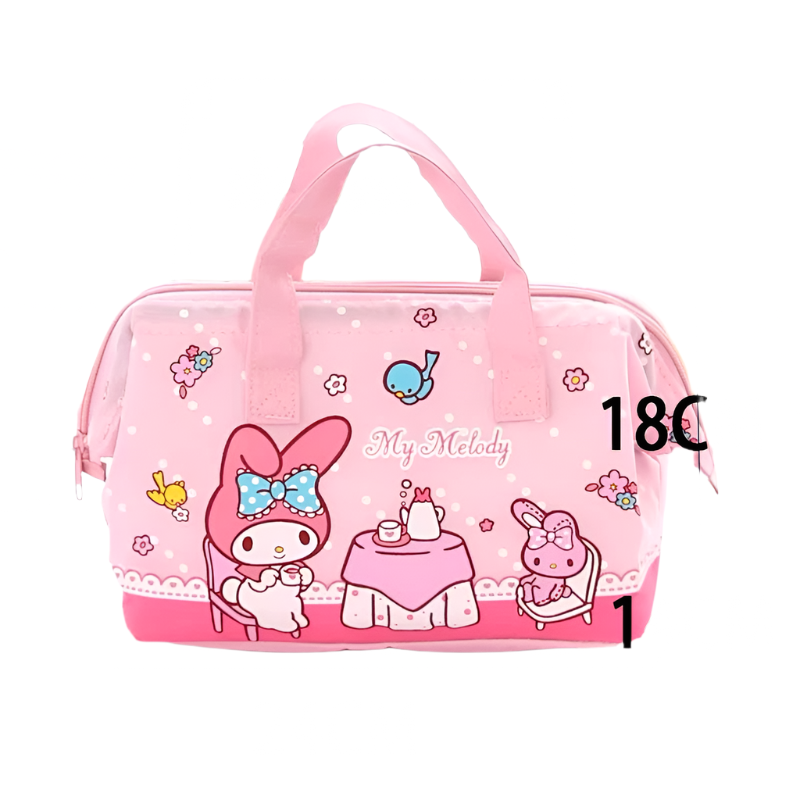 Hemasa Hello Kitty Lunch Box Bag Little Twin Star Cute Hand  Bag Canvas Lunch Box Bag Mummy Bag Girl Food my melody