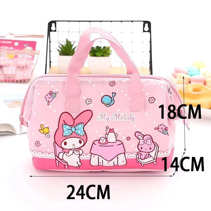 Hemasa Hello Kitty Lunch Box Bag Little Twin Star Cute Hand  Bag Canvas Lunch Box Bag Mummy Bag Girl Food my melody